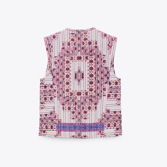 NEW 🌟 Zara Printed Quilted Vest - Picture 3 of 4